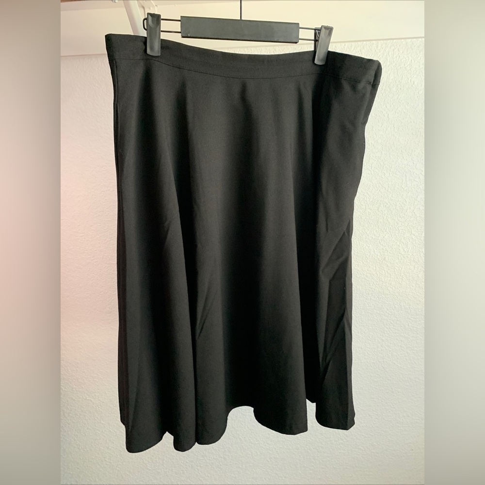 ModCloth Just Sway This Way Black A-line Midi Lined Skirt Size XL